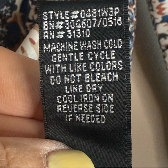 AB STUDIO Blue and White Women's Top - Picture 9 of 11